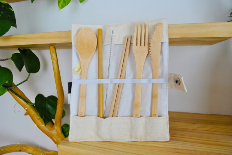 SET CUBIERTOS BAMBÚ + FUNDA - Imagen 4